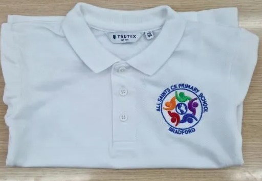 White school polo shirt.