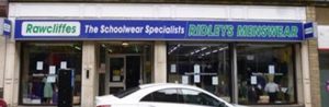 Rawcliffes shop front.